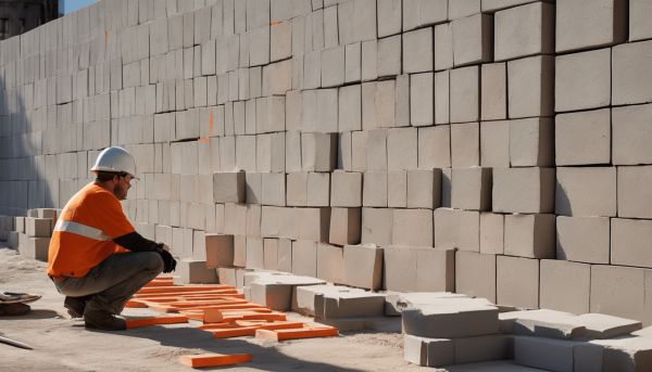 Vérifier l’alignement des parpaings pour un mur solide